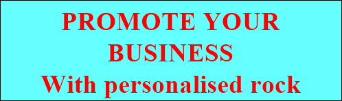 PROMOTE YOUR
BUSINESS
With personalised rock